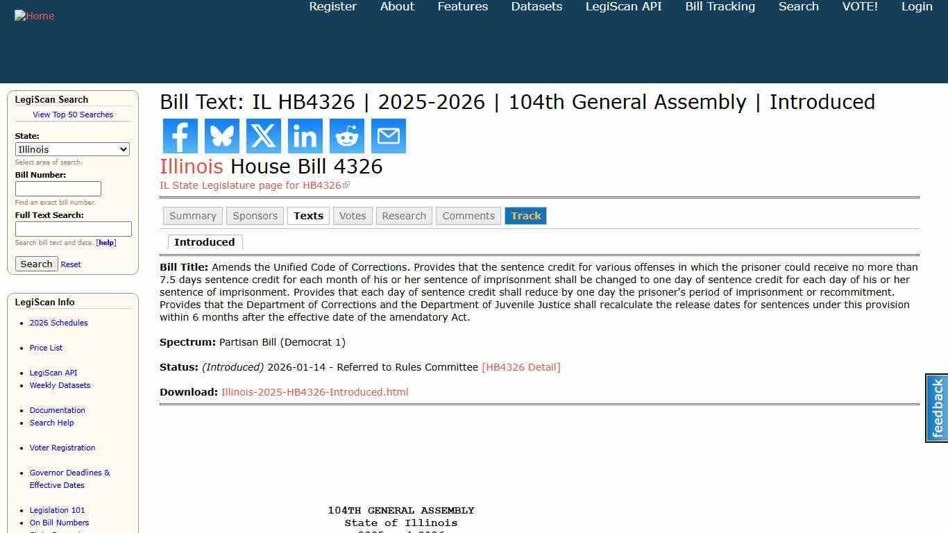 Bill Text: IL HB4326 | 2025-2026 | 104th General Assembly | Introduced | LegiScan